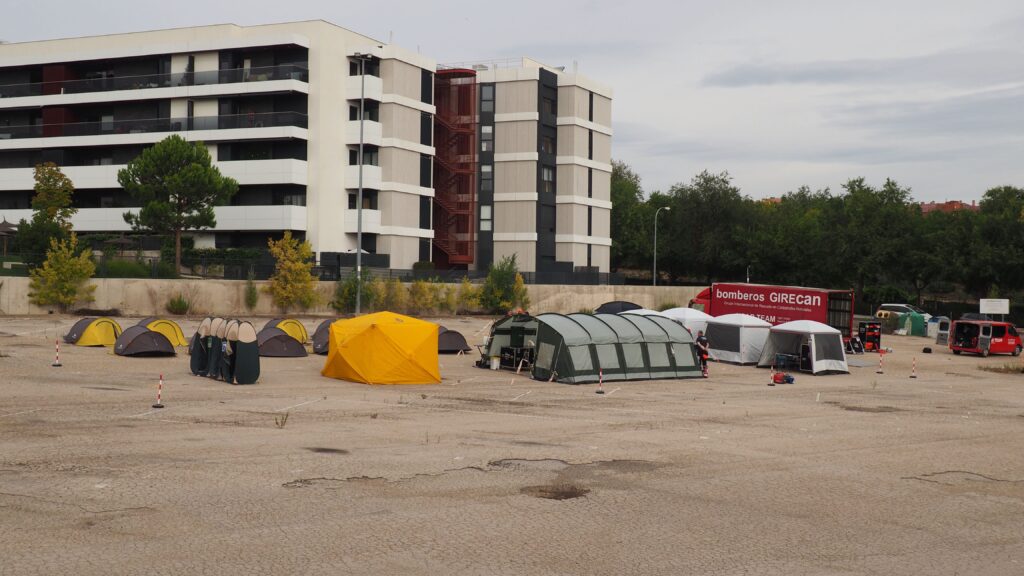 Montaje de la Base de Operaciones del equipo USAR Bomberos Girecan